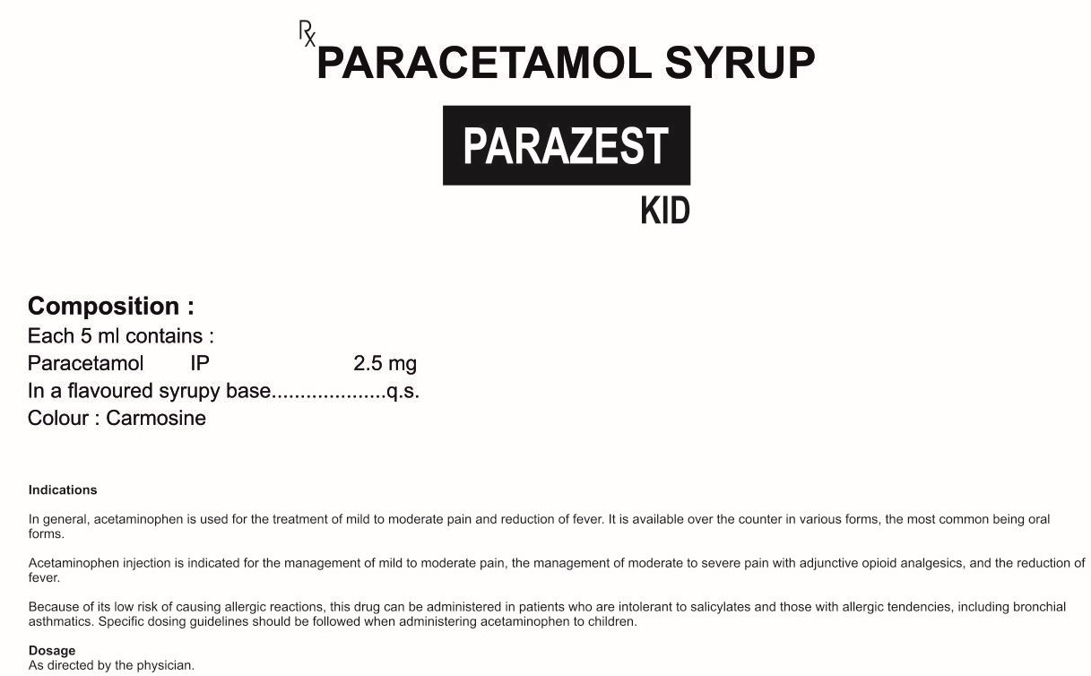 PARAZEST KID SYRUP